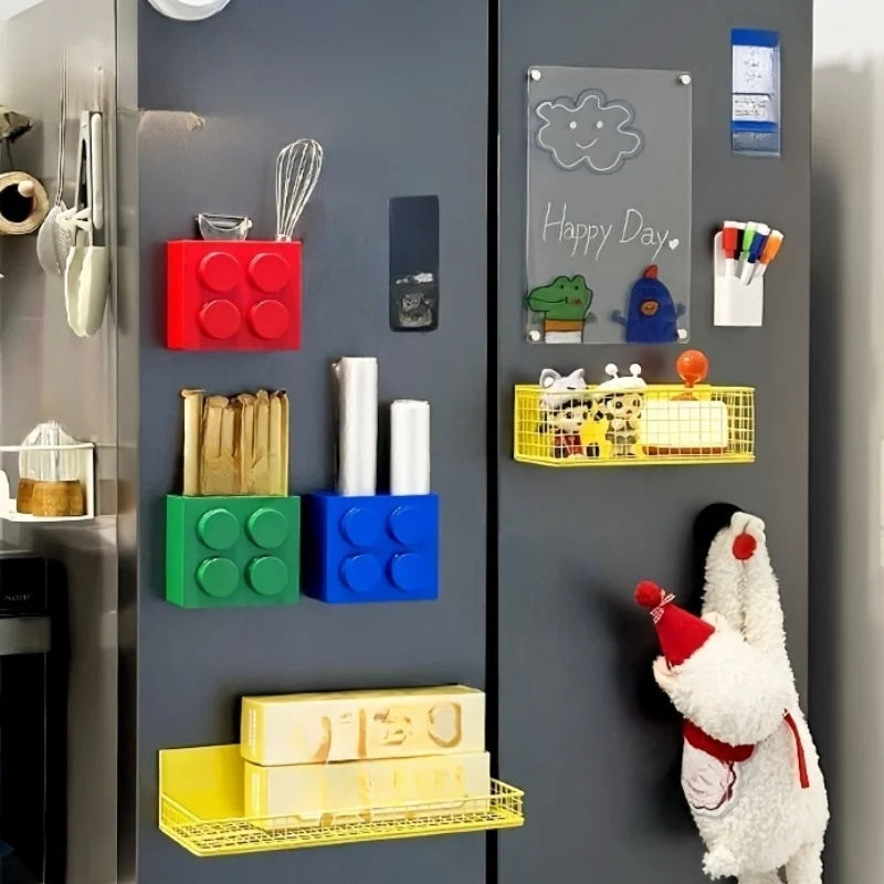 Magnetic wall- mounted storage organizer- 2 pack