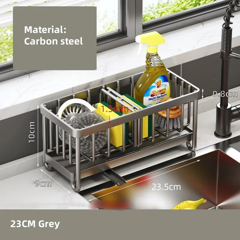 Multi-functional sink caddy- Sponge & soap storage rack