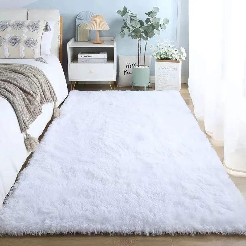 Soft Fluffy shag rug- cozy bedroom & living room carpet